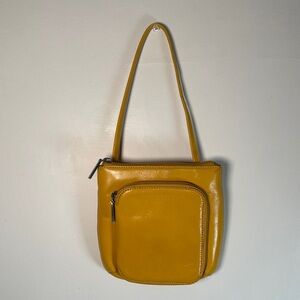 Hobo International Vintage Mustard Yellow Leather Crossbody Adjustable Strap
